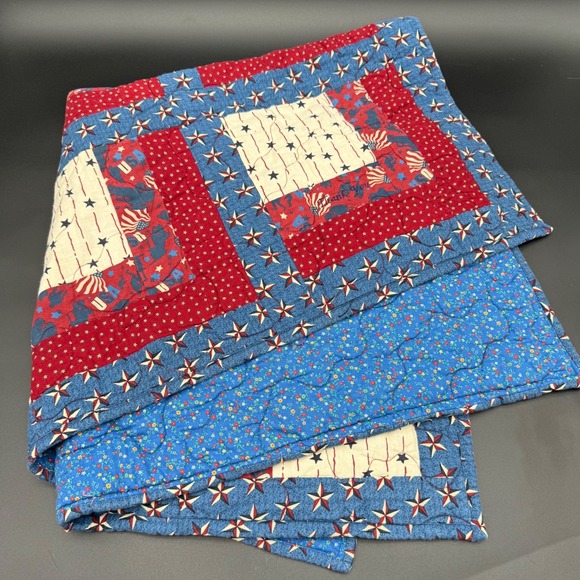 Other - Vintage Military inspired baby quilt/lap blanket, two sided 33.5inx33.5in